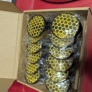 Bencailor 12 Pack Honeycomb Novelty Sunglasses Yellow Bee Antenna Party Glasses